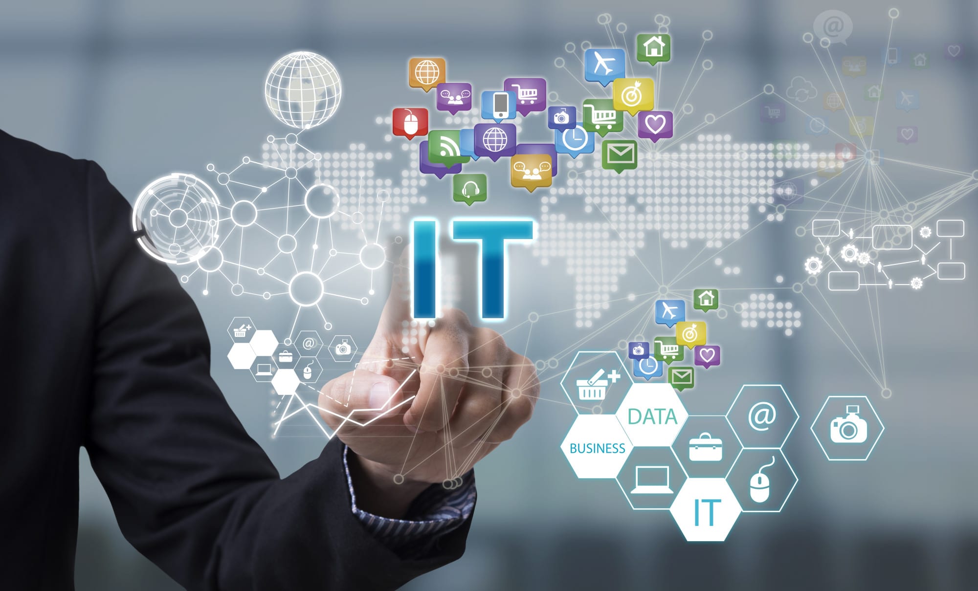 Developers working together in IT company